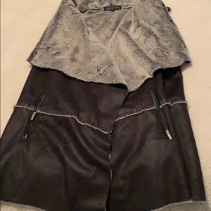 Faux suede vest